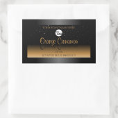 Stylischer Glitzer für die Logo-Logos von Black Or Rechteckiger Aufkleber (Tasche)