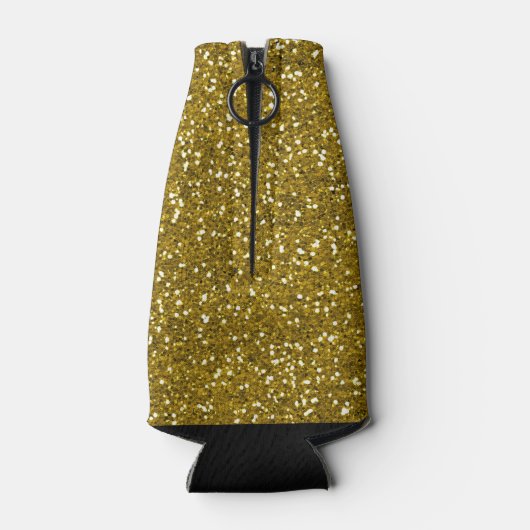 Stylischer Glitzer Gold Flaschenkühler (Rückseite)