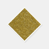 Stylischer Glitzer Gold Serviette (Ecke)