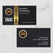 Stylischer Gold Stripe Taxi Fahrer Visitenkarte (Vorne/Hinten)