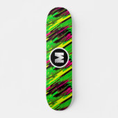 Stylischer Graffiti Paint Splash Custom Monogram N Skateboard (Vorne)
