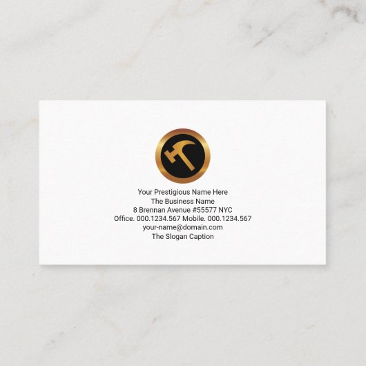 Stylischer Gray Gebäude Frame Construction Builder Visitenkarte (Rückseite)