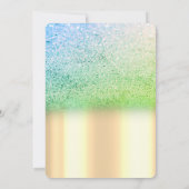 Stylischer Green Glitzer Diamonds Abschluss Einladung (Rückseite)