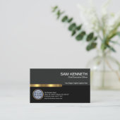 Stylischer Gründer des CEO von Grey Black Columns  Visitenkarte (Stehend Vorderseite)