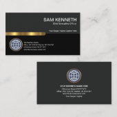 Stylischer Gründer des CEO von Grey Black Columns  Visitenkarte (Vorne/Hinten)