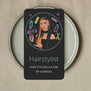 Stylischer Hairstylist Friseur Colorist Haar Pfleg Visitenkarte