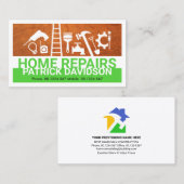Stylischer Handyman Signage Master Builder Visitenkarte (Vorne/Hinten)