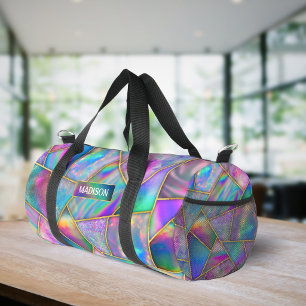Stylischer holografischer schicker falscher Goldst Duffle Bag