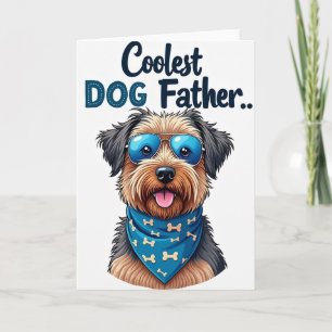 Stylischer Hund-Väter-Tag-Grußkarte Karte