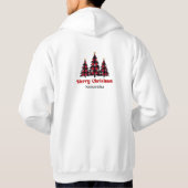 Stylischer Karo-Baum-Weihnachtspullover Winter Hoodie (Rückseite)
