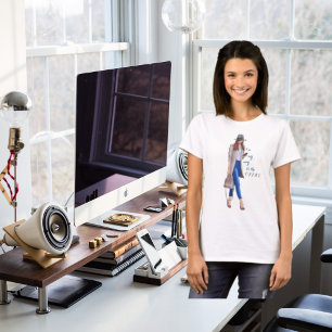Stylischer Lady Model Fashion Beauty T - Shirt