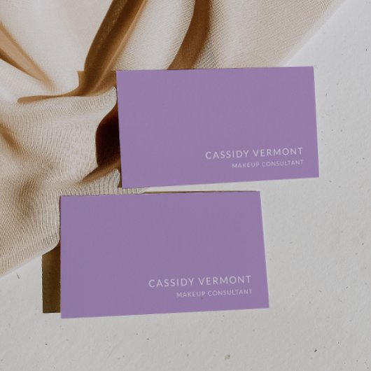 Stylischer Lavender Beauty Makeup Consultant Visitenkarte