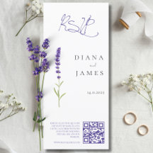 Stylischer Lavender Wedding RSVP QR Code