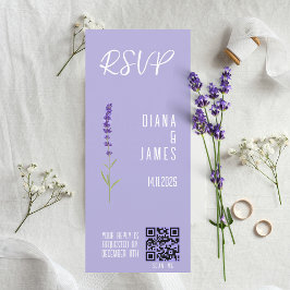 Stylischer Lavender Wedding RSVP QR Code