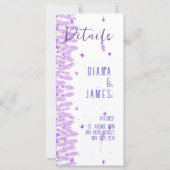 Stylischer Lavender Wedding RSVP QR Code (Rückseite)