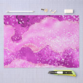 Stylischer Light Magenta Pink Shimmer Glitzer Agat Seidenpapier (Handwerk)