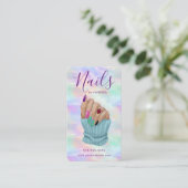 Stylischer Maniküre-Künstler Nagelstudio Chic Opal Visitenkarte (Stehend Vorderseite)
