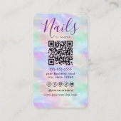 Stylischer Maniküre-Künstler Nagelstudio Chic Opal Visitenkarte (Rückseite)