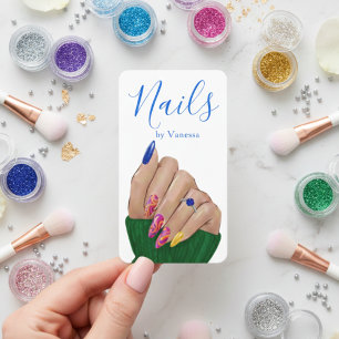 Stylischer Maniküre-Nagel-Techniker QR-Code Visitenkarte