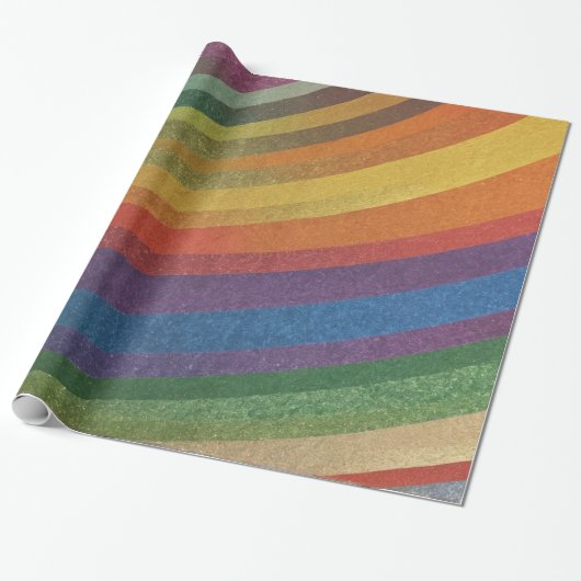Stylischer, metallisch Inspiriert Regenbogen Geschenkpapier (Ungerollt)