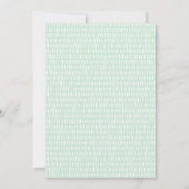 Stylischer Mint Green Script Foto Abschluss Ankündigung (Rückseite)