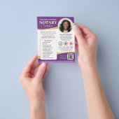 Stylischer Mobile Notary Public QR Code Lila Flyer (Gruppe)