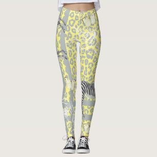Stylischer moderner eklektischer Vintage-Gelbton Leggings