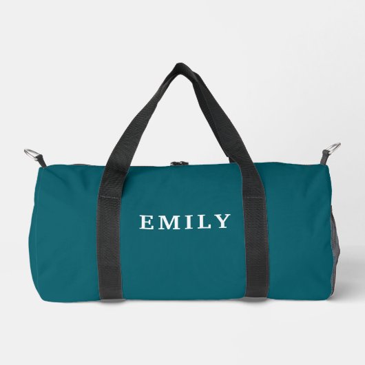 Stylischer moderner maßgeschneiderter Name Reise F Duffle Bag (Vorderseite)