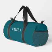 Stylischer moderner maßgeschneiderter Name Reise F Duffle Bag (Rechte Ecke)