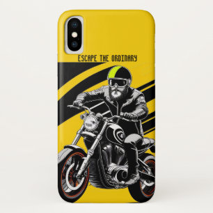 Stylischer Motorradfahrer auf einem Cruiser-Bike Case-Mate iPhone Hülle