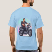 Stylischer Motorradfahrer T-Shirt (Rückseite)