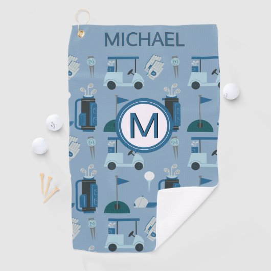 Stylischer Name für das benutzerdefinierte Monogra Golfhandtuch (Insitu)