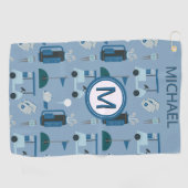 Stylischer Name für das benutzerdefinierte Monogra Golfhandtuch (Horizontal)