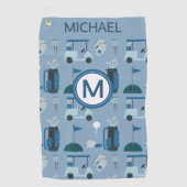 Stylischer Name für das benutzerdefinierte Monogra Golfhandtuch (Vorderseite)