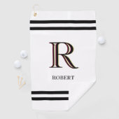 Stylischer Name für Personalisiertes Monogramm Golfhandtuch (Insitu)