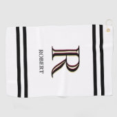 Stylischer Name für Personalisiertes Monogramm Golfhandtuch (Horizontal)