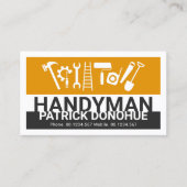 Stylischer Name Handyman Signage Master Builder Visitenkarte (Vorderseite)
