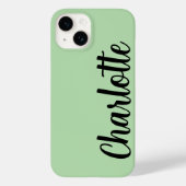 Stylischer Name Moderne Minimal Mint Green Case-Mate iPhone Hülle (Rückseite)