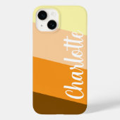Stylischer Name Moderner Minimaler Braun-Schatten Case-Mate iPhone Hülle (Rückseite)
