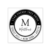 Stylischer Name und Rücksendeadresse für kundenspe Gummistempel (Prägung)