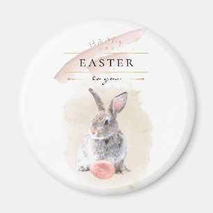 Stylischer Osterhase Frohe Ostern Wasserfarbenku Magnet