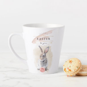 Stylischer Osterhase   Frohe Ostern Wasserfarbenku Milchtasse