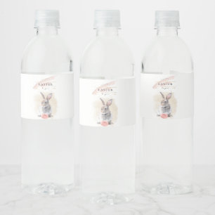 Stylischer Osterhase Frohe Ostern Wasserfarbenku Wasserflaschenetikett