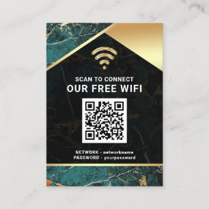 Stylischer personalisierter QR-Code-WLAN-Netzwerk- Visitenkarte