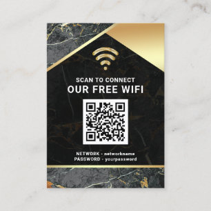 Stylischer personalisierter QR-Code-WLAN-Netzwerk- Visitenkarte