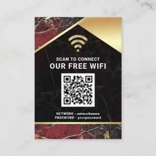 Stylischer personalisierter QR-Code-WLAN-Netzwerk- Visitenkarte