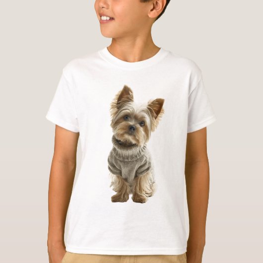 Stylischer Pullover Yorkshire Terrier Kinder (Vorderseite)