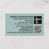 Stylischer Raum - Verkauf von Möbeln Visitenkarte (Rückseite)