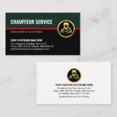 Stylischer Retro Layer Red Line Chauffeur Visitenkarte (Vorne/Hinten)