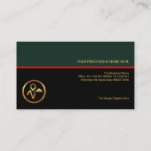 Stylischer Retro Layers Red Line Butler Event Plan Visitenkarte (Rückseite)